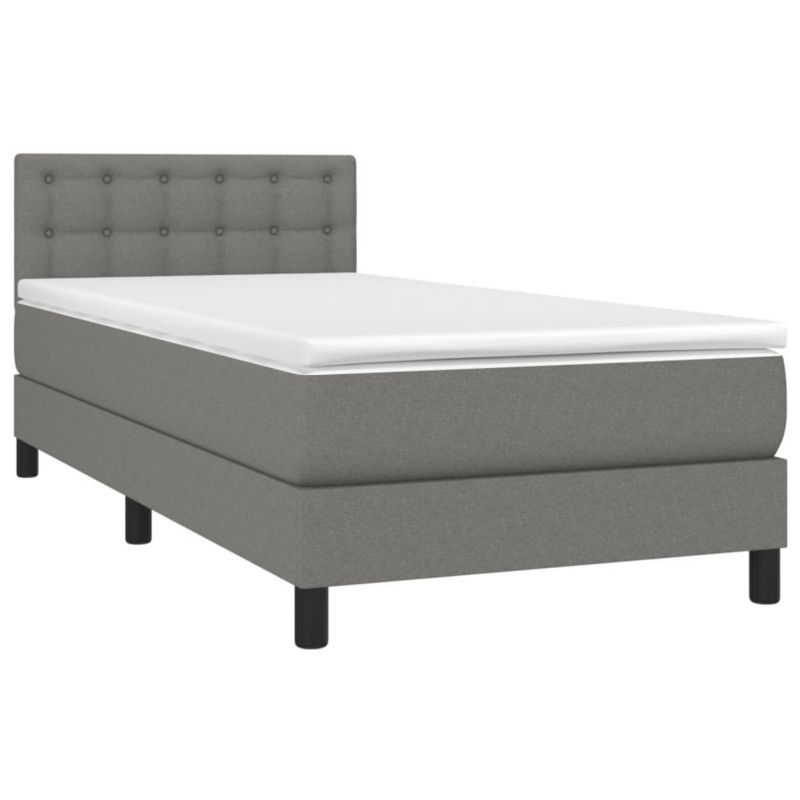 Łóżko kontynentalne WaszeMeble 90x200 cm ciemnoszara WM-3133446 1 szt.