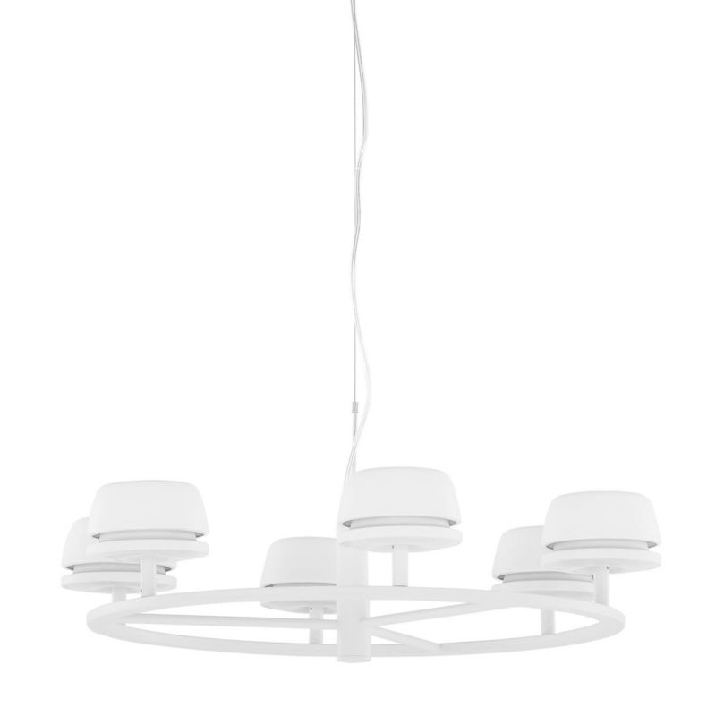 Żyrandol Italux Miranda 9649 biały nowoczesny wbudowany LED 37.2W 1 szt.