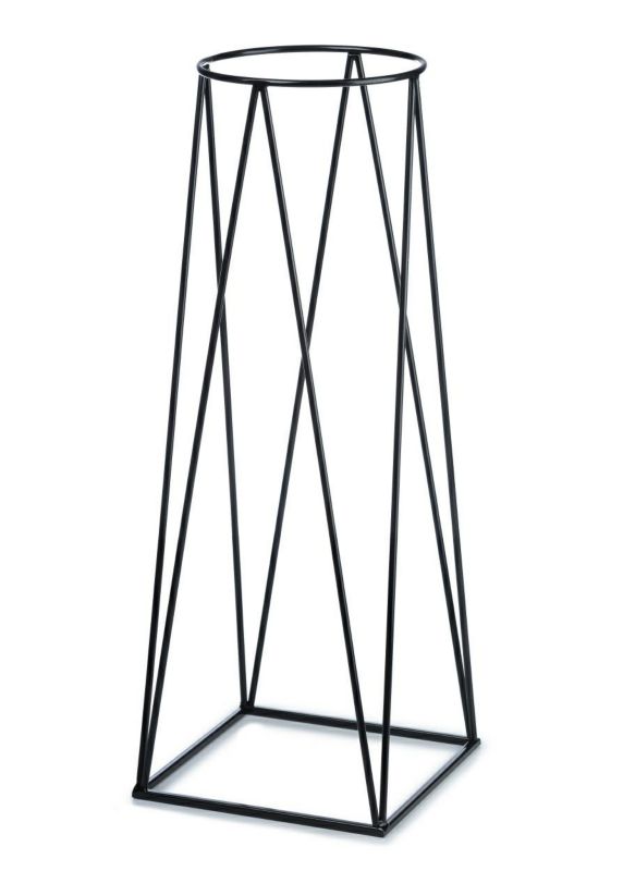 Kwietnik stojący HowHomely Metalowy Czarny 30x96 cm 1 szt.