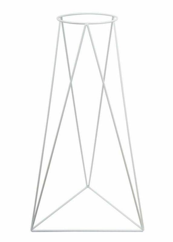 Kwietnik stojący HowHomely Metalowy Biały 50x45x90 cm