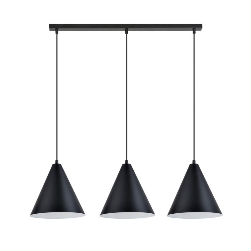 Lampa wisząca Emibig Rebel czarno-biała wym: 100 x 93 x 24 cm 3xE27 x 60W 1 szt.