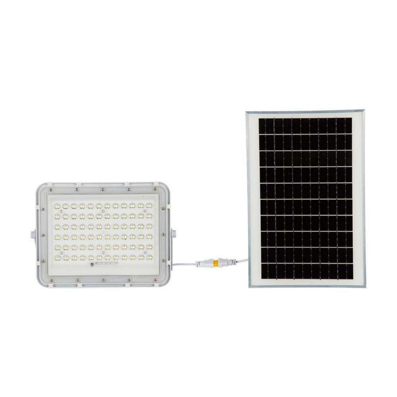 Naświetlacz solarny LED V-TAC biały LED 15W 6400K 1200lm z pilotem IP65 wym: 18 x 23,5 x 7,6 cm aluminium - 1 szt.