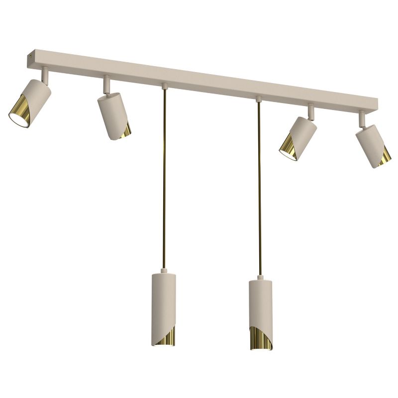 Lampa sufitowa Luminex Shift kremowo-złoty połysk Listwa z lampami 6 x GU10 x 15W wym: 100 x 90 x 5,5 cm - 1 szt.