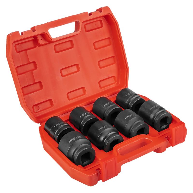 Nasadki udarowe NEO TOOLS 3/4", 26-38 mm, zestaw 8 szt. 1 kpl