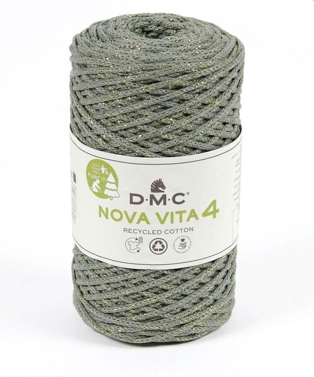 Sznurek Nova Vita fi3.5mm 128 khaki / metalizowana złota nitka