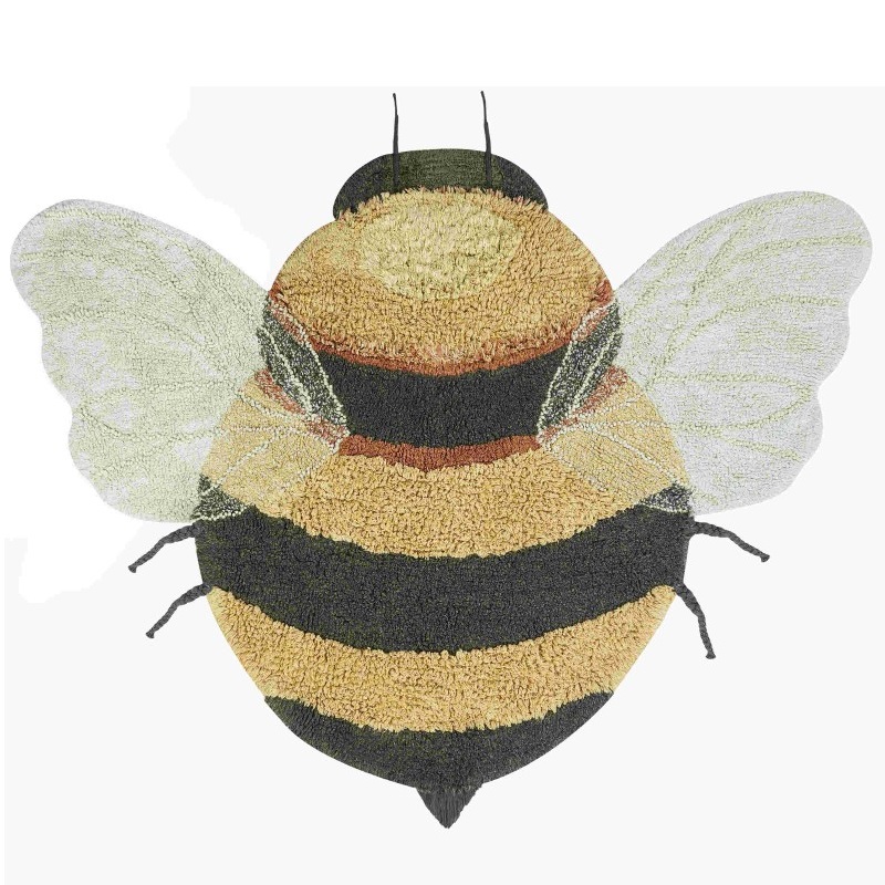 Dywan bawełniany Bee do prania w pralce, Planet Bee, Lorena Canals KC