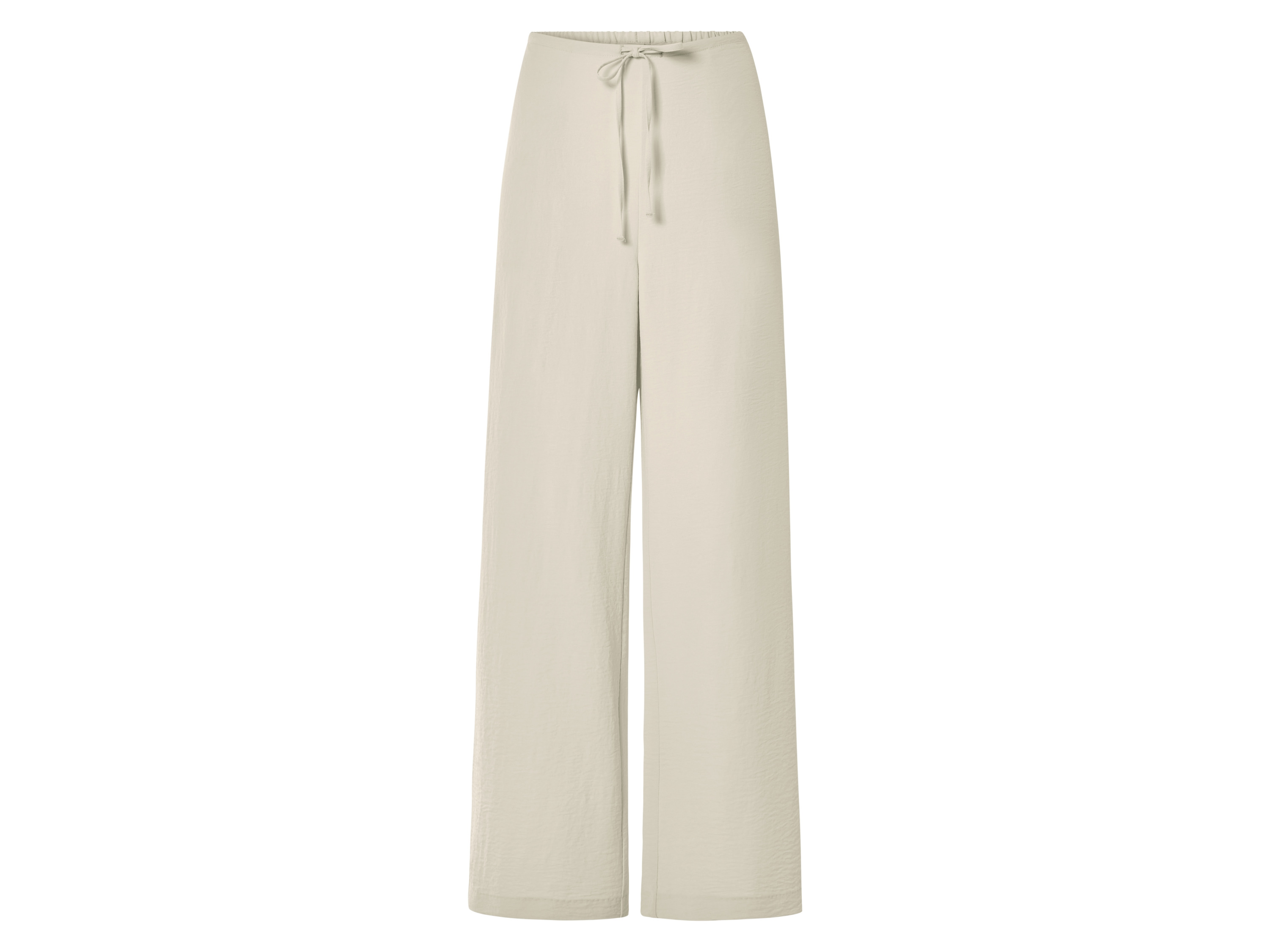 esmara Spodnie wide leg damskie o wyglądzie satyny Beżowy, XS 32/34