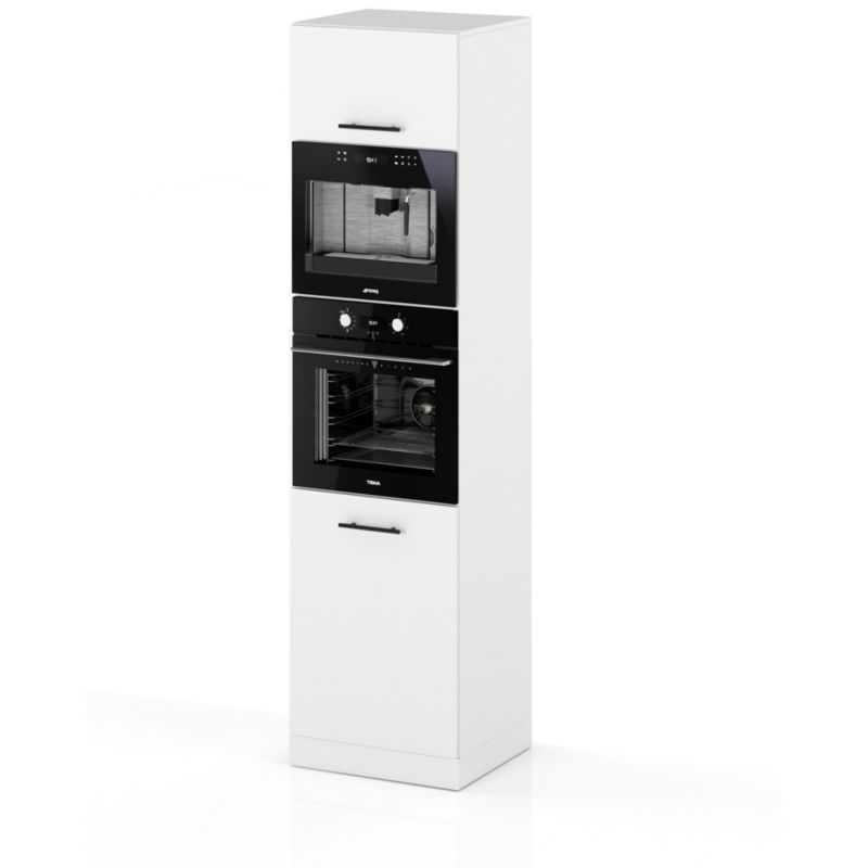 Szafka Kuchenna Hurtownia-Mebli Stojąca Do zabudowy piekarnika S60M sPremium 60cm Biały Mat Biały Mat 60x58x211 cm 1szt.