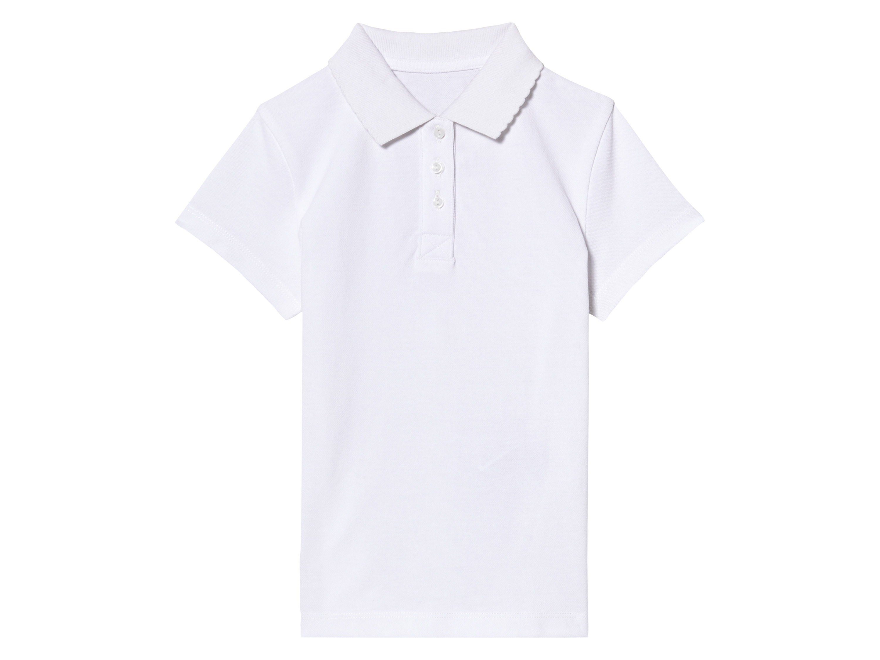 Koszulki polo dziecięce z bawełny, 2 sztuki Biały, 146/152