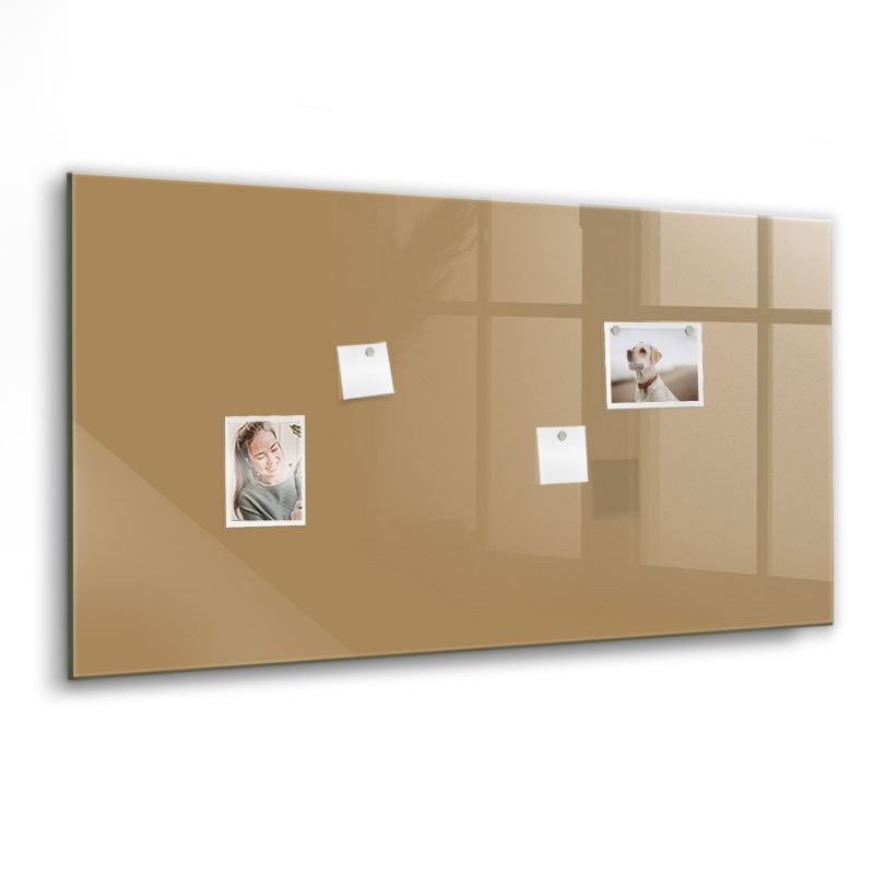 Szklana tablica magnetyczna Wallfluent 120x60 cm Kolor ciemny beżowy Czarny marker 1 szt.