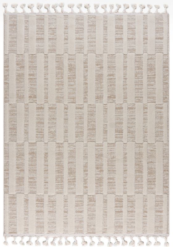 Dywan Wewnętrzny Pisa Orzo Prostokąt Mazovia 200x300 cm Beżowy Kremowy Motyw Geometryczny 1 szt.