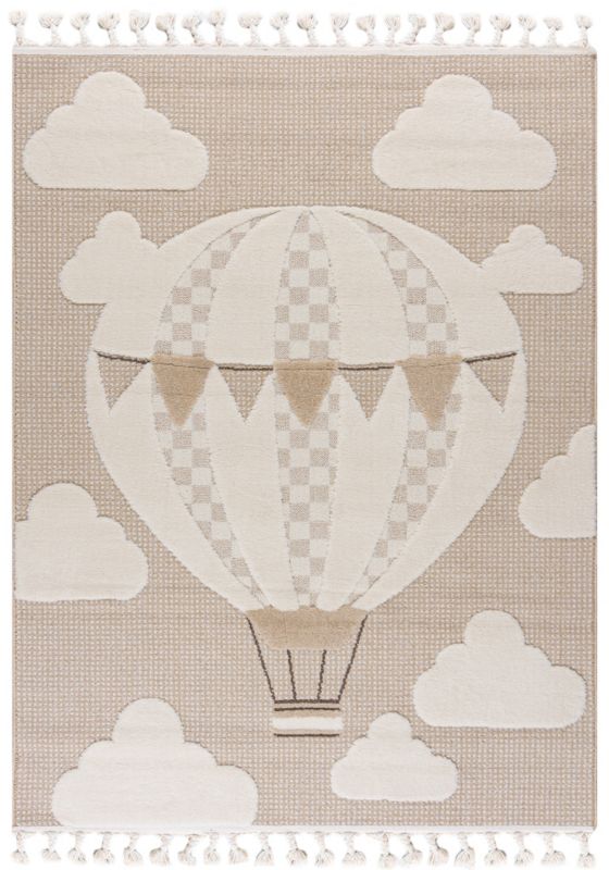 Dywan Dziecięcy Buffo Volare Prostokąt Mazovia 140x200 cm Beżowy Kremowy Motyw Balon 1 szt.
