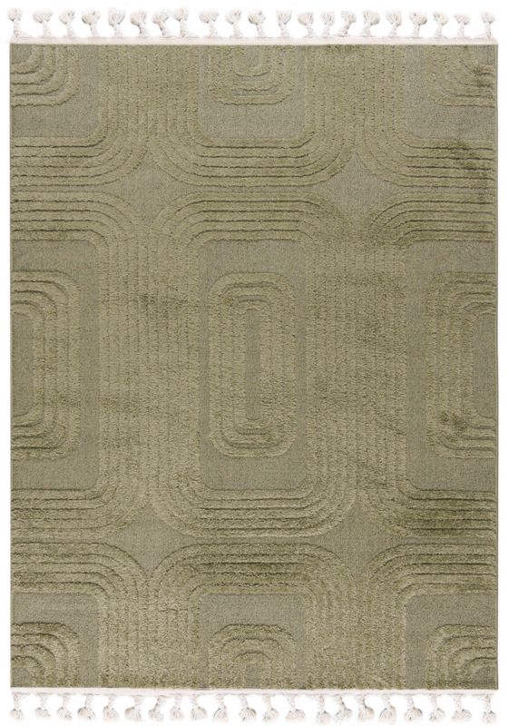 Dywan Wewnętrzny Pisa Riva Prostokąt Mazovia 250x350 cm Zielony Motyw Geometryczny 1 szt.
