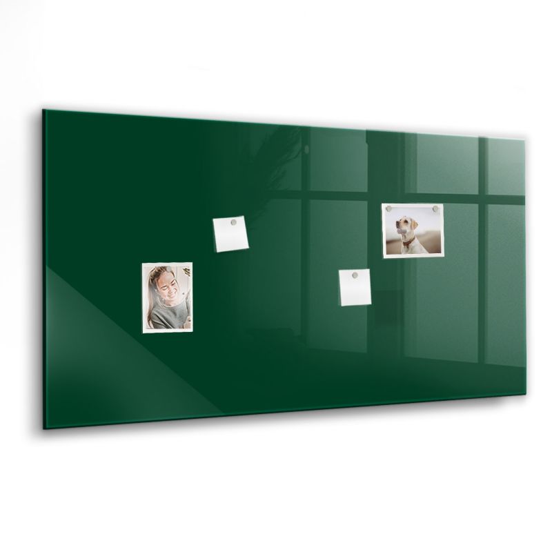 Szklana tablica magnetyczna Wallfluent 120x60 cm Kolor butelkowa zieleń Biały marker 1 szt.