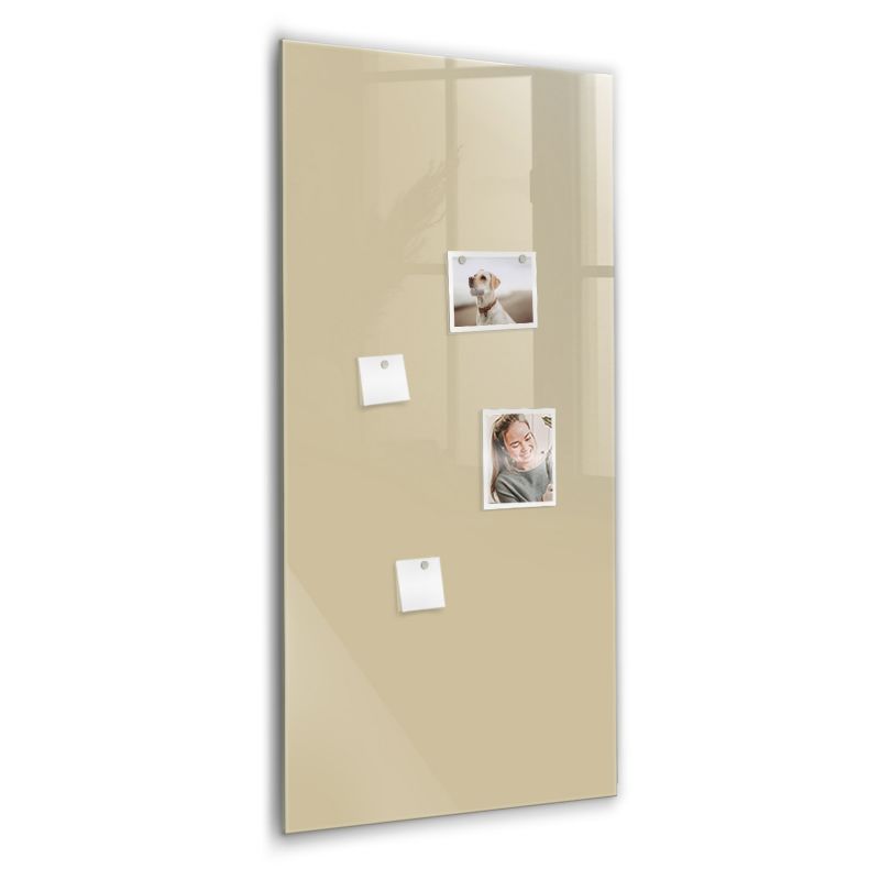 Szklana tablica magnetyczna Wallfluent 60x120 cm Kolor beżowy Czarny marker 1 szt.
