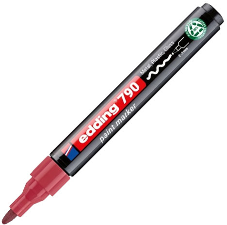 Marker olejowy edding e-790 PCR, okrągła, 2-3 mm, różowy