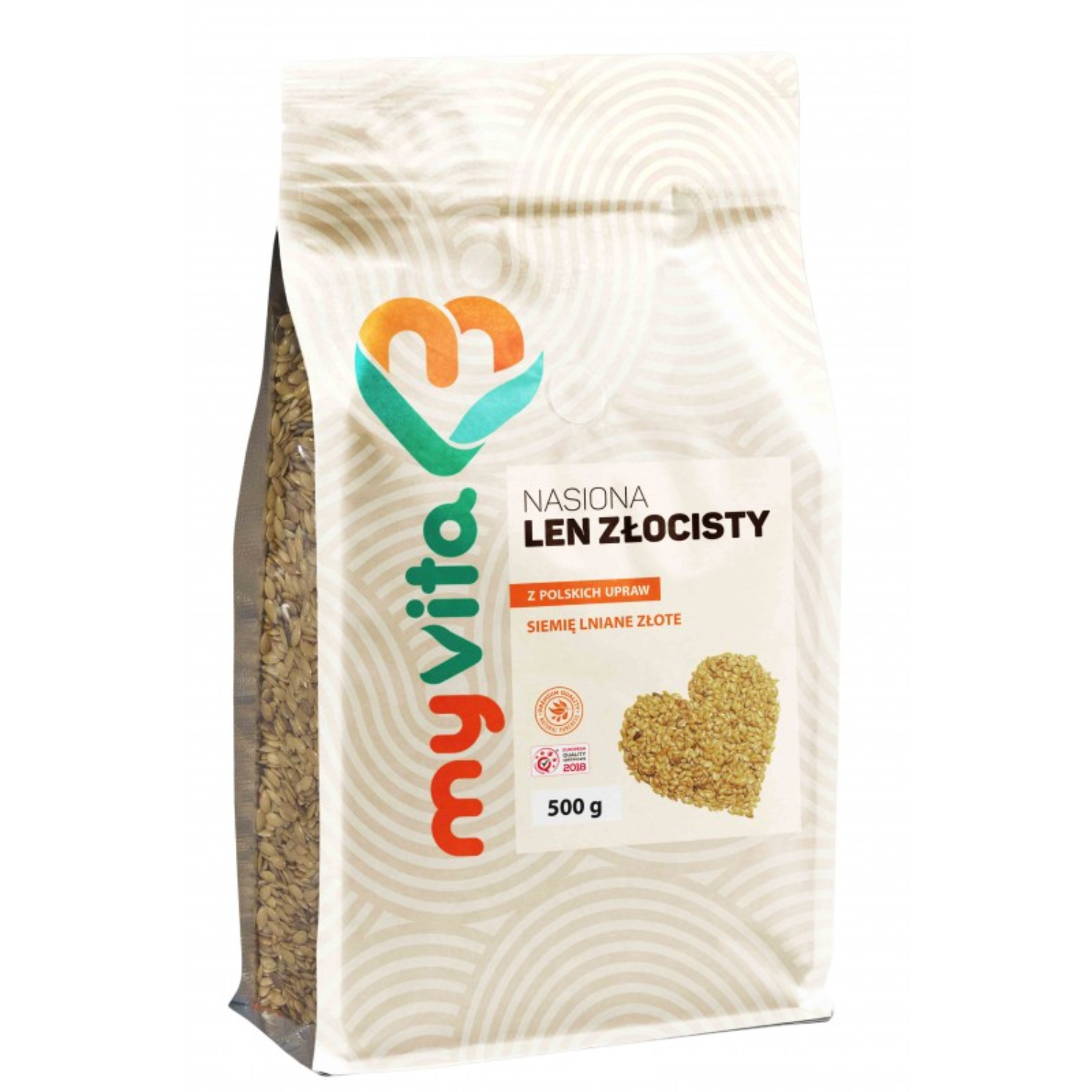 Myvita - len złocisty, ziarno, 500 g (data ważności: 15.09.2025)