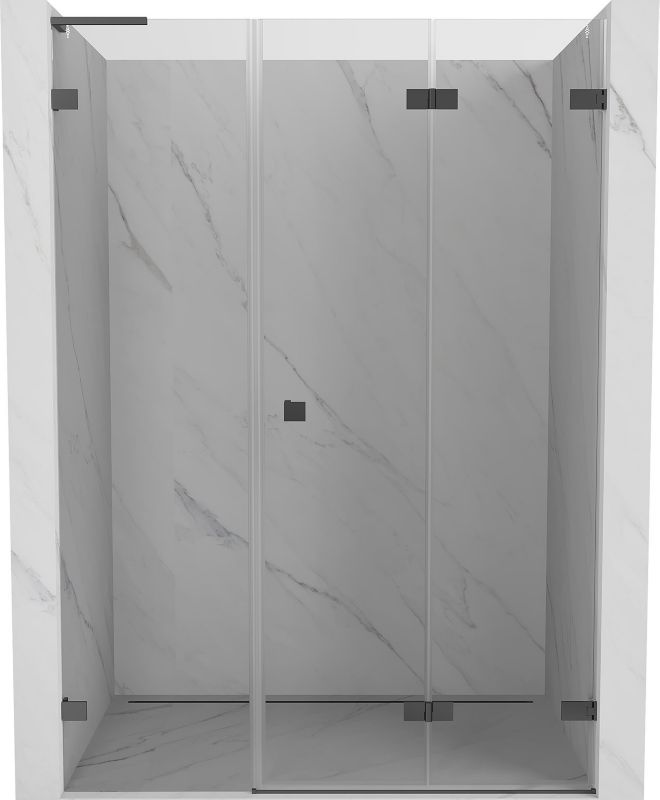 Drzwi prysznicowe składane Mexen Lunar-F L gun metal 145x200 cm 1 szt.