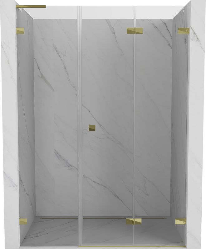 drzwi prysznicowe składane Mexen Lunar-F L złote 135x200 cm 836SL-135-050-50-00-P 1 szt.