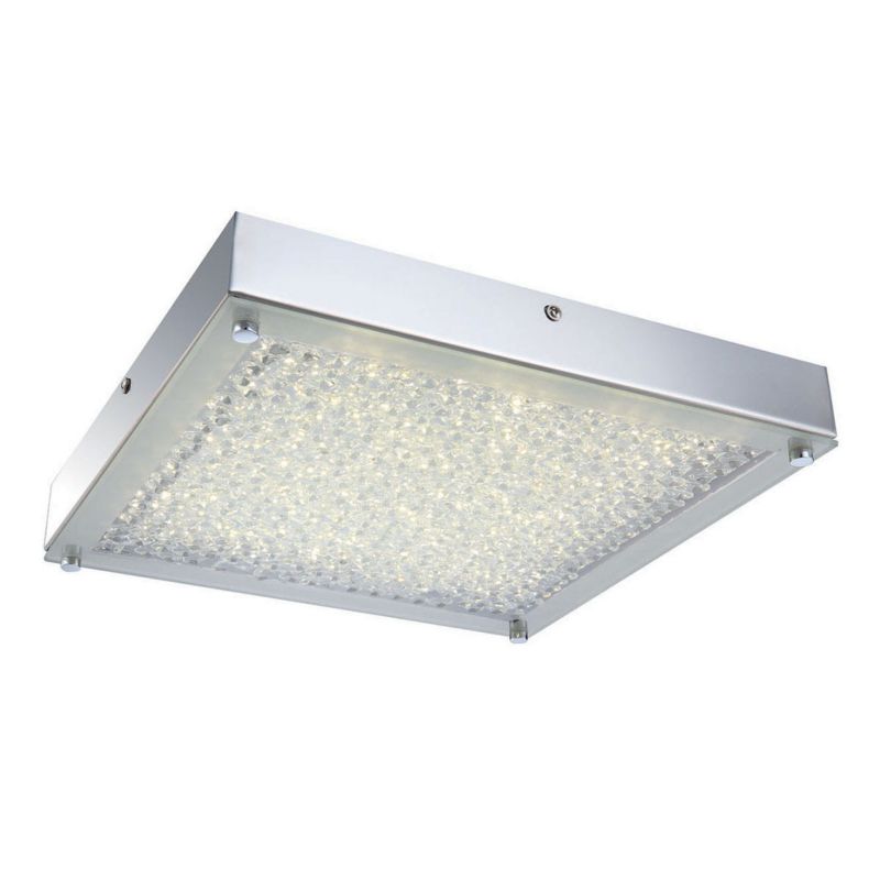 Plafon sufitowy lampa Italux Adam Square chromowany kryształ LED 20W 4000K 1600lm IP20 wym: 5 x 40 x 40 cm kryształ - 1 szt.