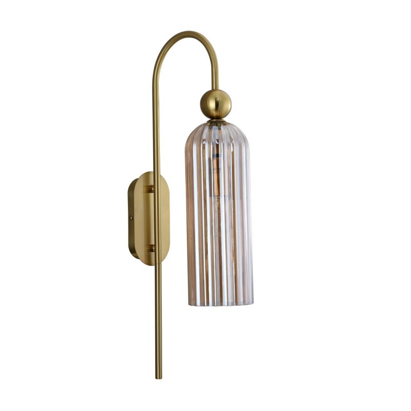 Kinkiet ścienny Light Prestige Piega złoto-bursztynowy 1 x E14 x 40W IP20 wym: 56 x 10 x 23,5 cm - 1 szt.