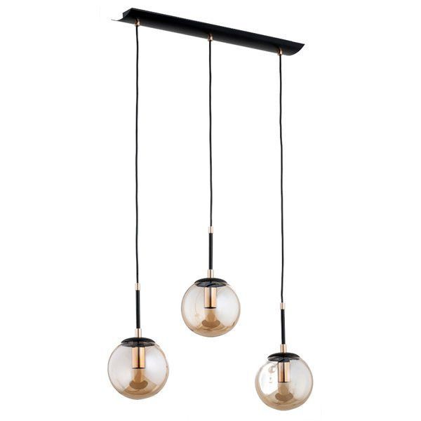 Lampa wisząca Alfa Sebia czarna wym: 90 x 55 x 15 cm 3xE14 x 10W 1 szt.