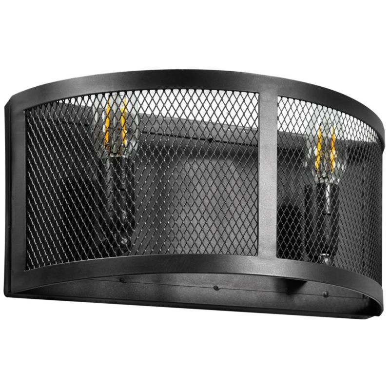 Kinkiet ścienny Polux Bresso czarny 2 x E14 x 12W IP20 wym: 13 x 30 x 15 cm - 1 szt.
