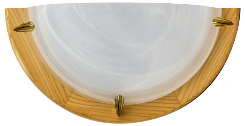 Plafon sufitowy Candellux Duna naturalne drewno-biały 1 x E27 x 40W IP20 wym: 15 x 30 x 9 cm - 1 szt.
