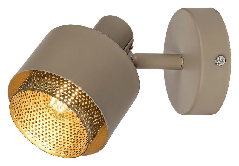 Kinkiet ścienny Rabalux Fedora jasny brązowo-złoty styl nowoczesny 1 x E14 x IP20 wym: 15 x 10 x 14,5 cm - 1 szt.