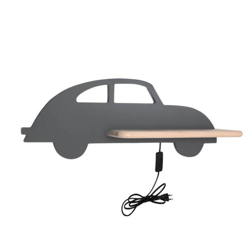 Kinkiet Candellux Car szaro-jasne drewno LED 4W 4000K 250lm IP20 wym: 15 x 43 x 12 cm - 1 szt.