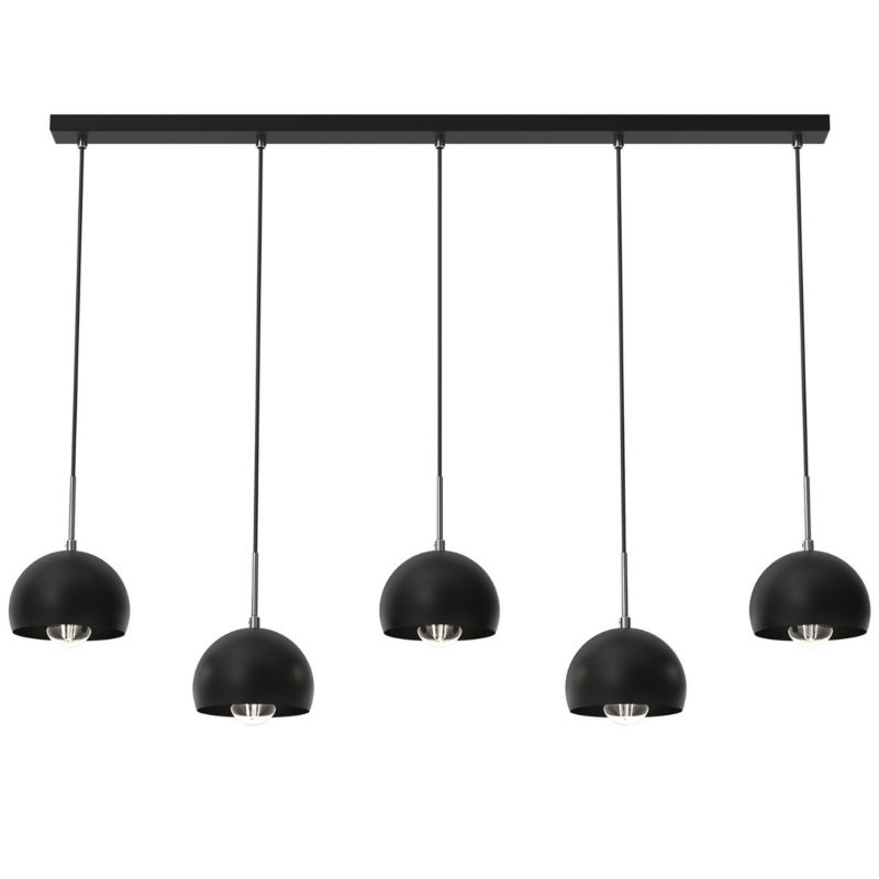 Lampa wisząca Luminex Cool czarny mat-chromowana wym: 110 x 120 x 15 cm 5xE27 x 15W 1 szt.