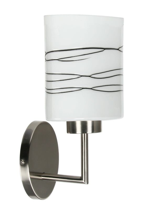 Kinkiet ścienny Candellux Visola srebrno-biały 1 x E27 x 60W IP20 wym: 29 x 15 cm - 1 szt.