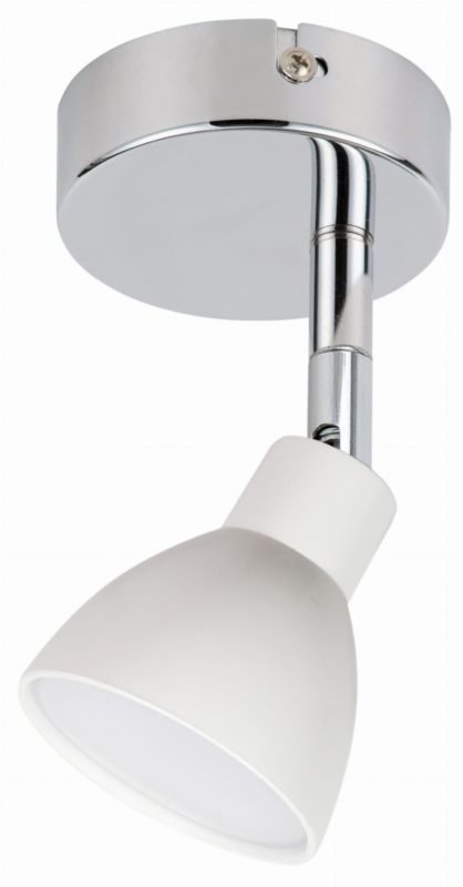 Kinkiet ścienny Candellux Roy chromowany biały LED 5W IP20 wym: 10 x 15 x 9 cm - 1 szt.