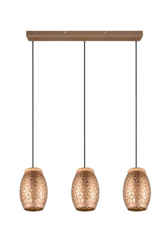 Lampa wisząca RL Bidar brązowa-odcienie brązu wym: 150 x 71 x 15 cm 3xE27 x 1 szt.