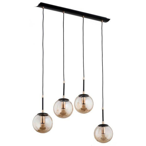 Lampa wisząca Alfa Sebia czarna wym: 90 x 65 x 15 cm 4xE14 x 10W 1 szt.