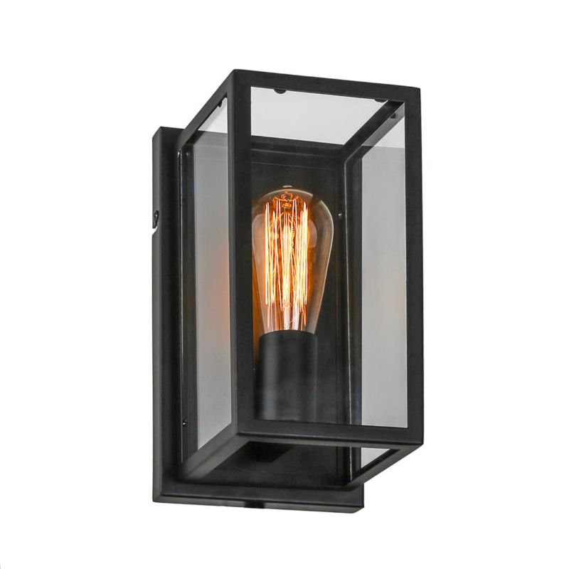 Kinkiet ścienny Italux Laverno czarno-przezroczysty 1 x E27 x 60W IP20 wym: 25 x 13,5 x 15 cm - 1 szt.