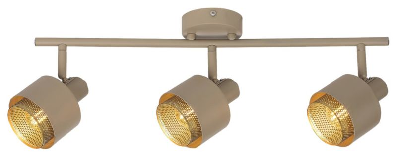 Spot sufitowy Rabalux Fedora jasny brązowo-złoty 3 x E14 x 40W IP20 wym: 17 x 52,5 x 15 cm - 1 szt.