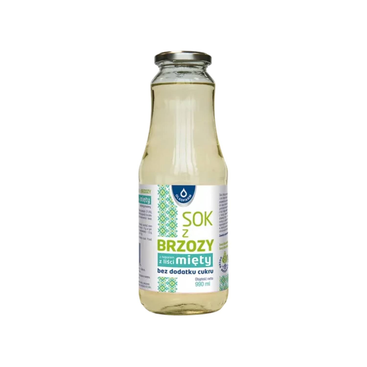 Oleofarm - sok z brzozy z miętą, 990 ml