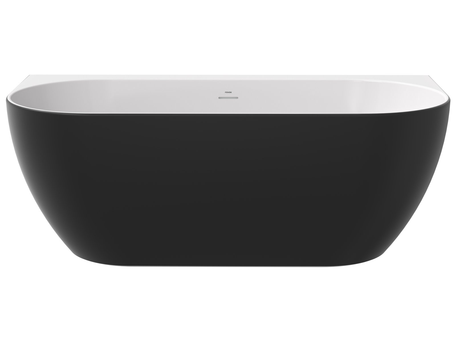 Ravak Freedom W Black wanna wolnostojąca 166x80 cm przyścienna biały/czarny XC00100027