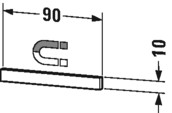 Duravit pasek magnetyczny chrom UV970900000