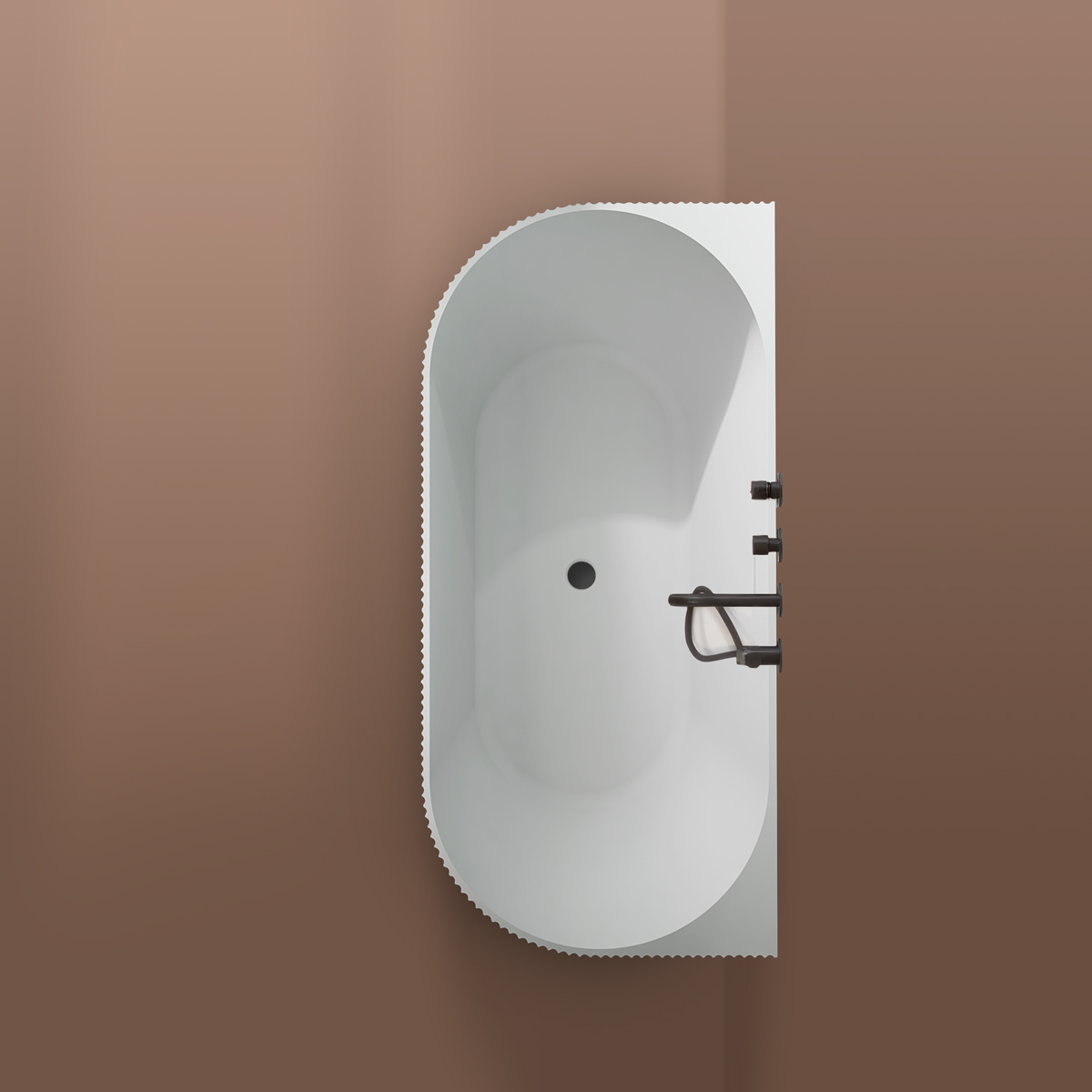 Oltens Hamnes wanna przyścienna 160x75 cm biała 12025000 - Wysyłka w 24h