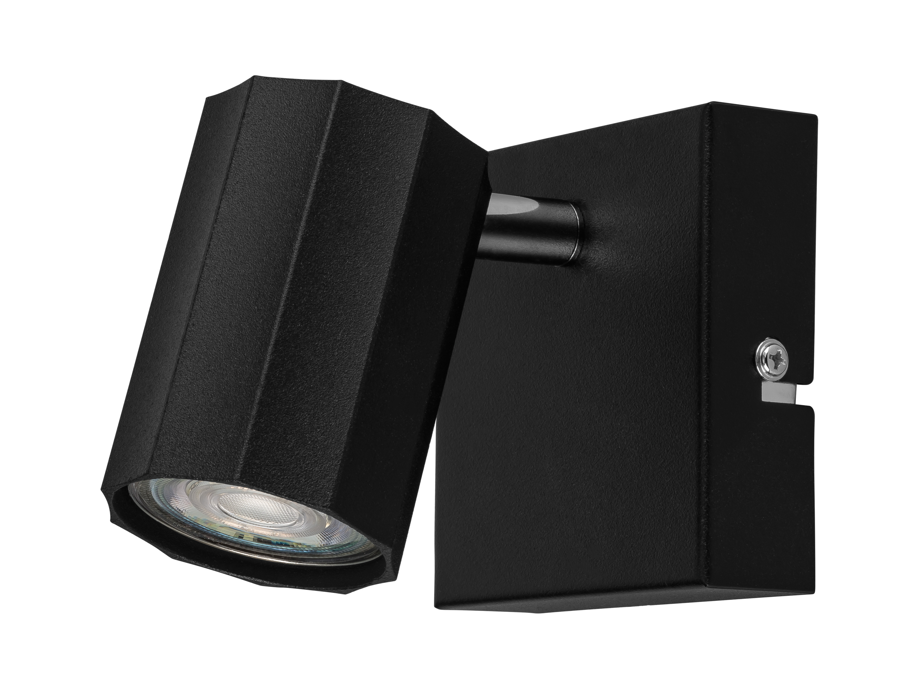 Livarno home Lampa ścienno-sufitowa z regulowanym reflektorem kwadratowy, czarny