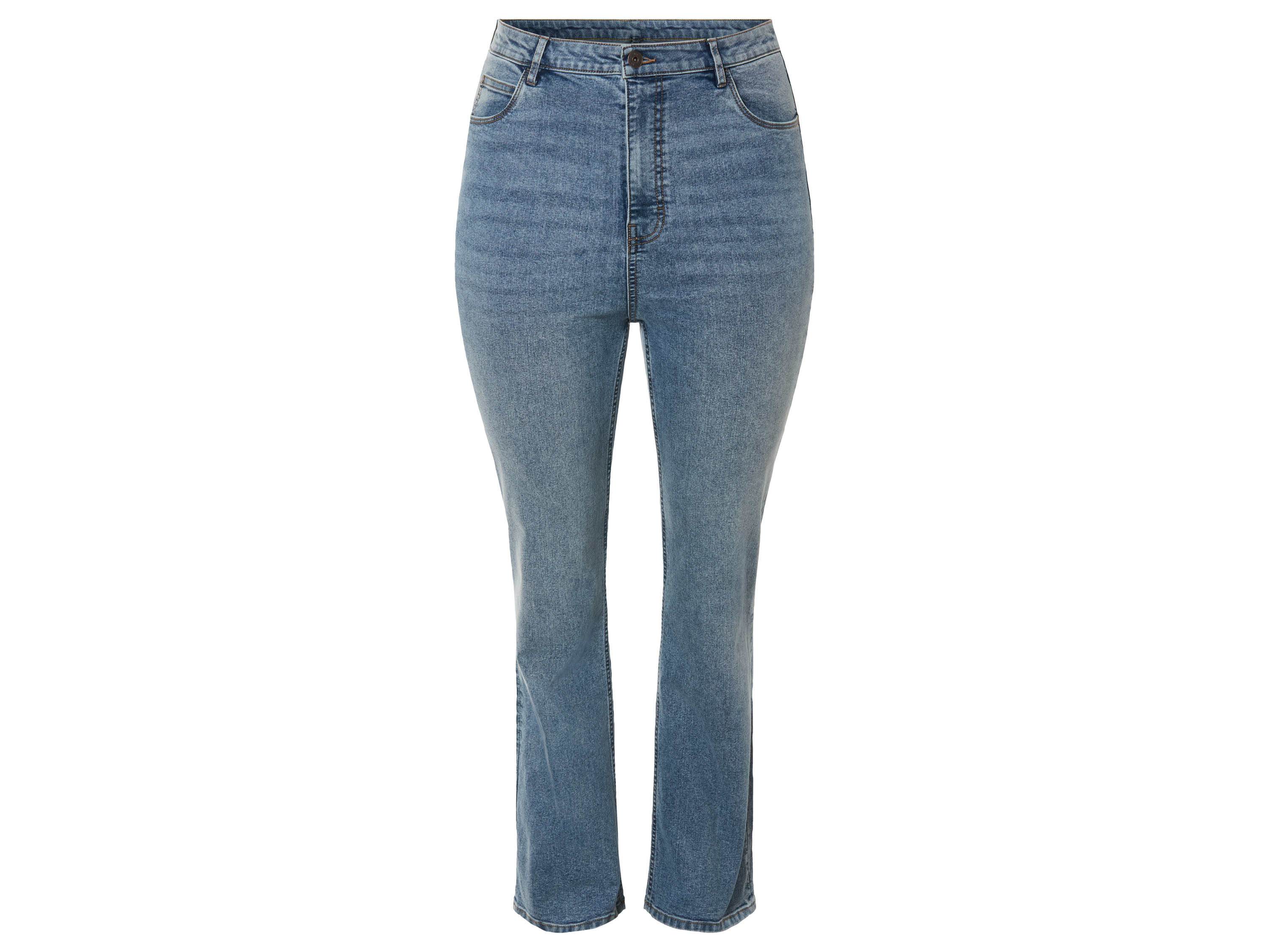 esmara Jeansy damskie, skinny fit, wysoki stan (Niebieski, 50)