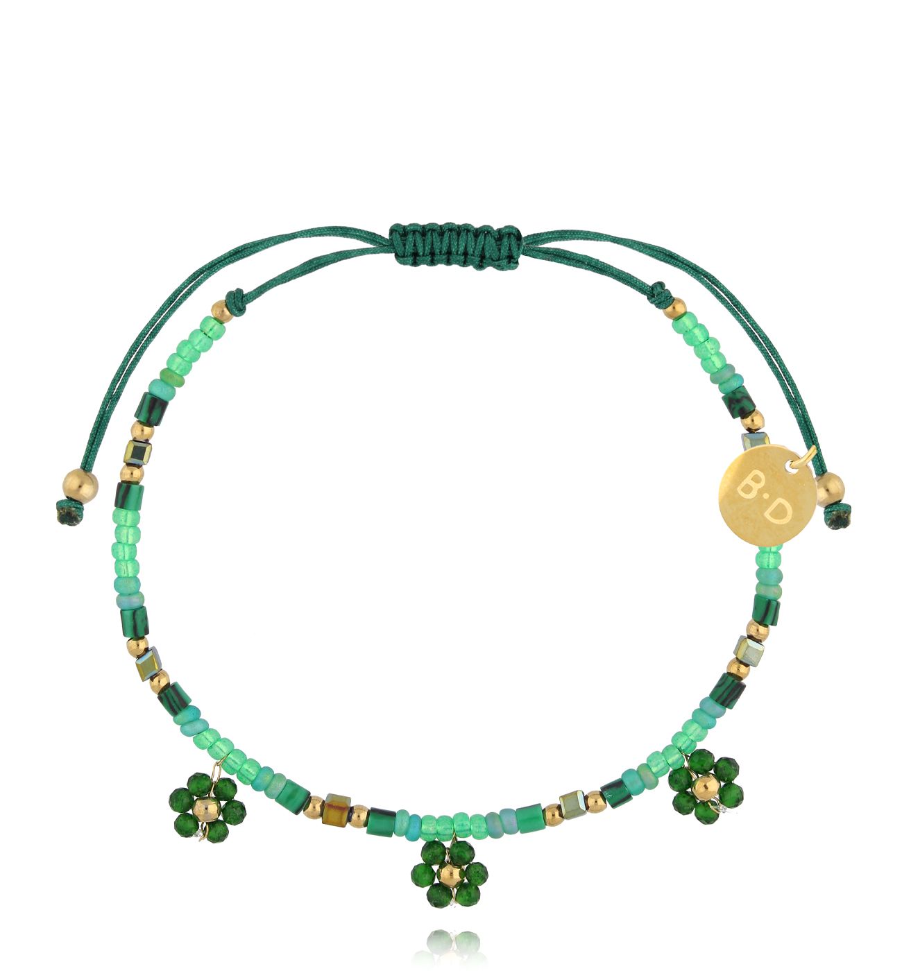 Bransoletka ze Szmaragdem Nilu Stone Flowers BMT0258 - By Dziubeka