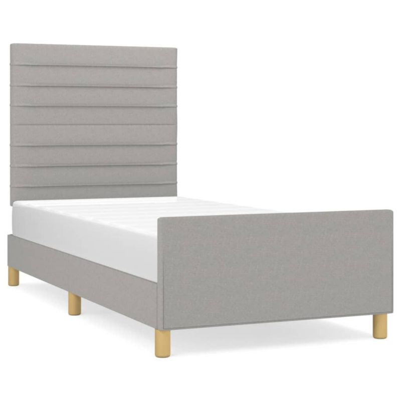 Łóżko tapicerowane WaszeMeble 90x200 cm jasnoszara WM-3125106 1 szt.