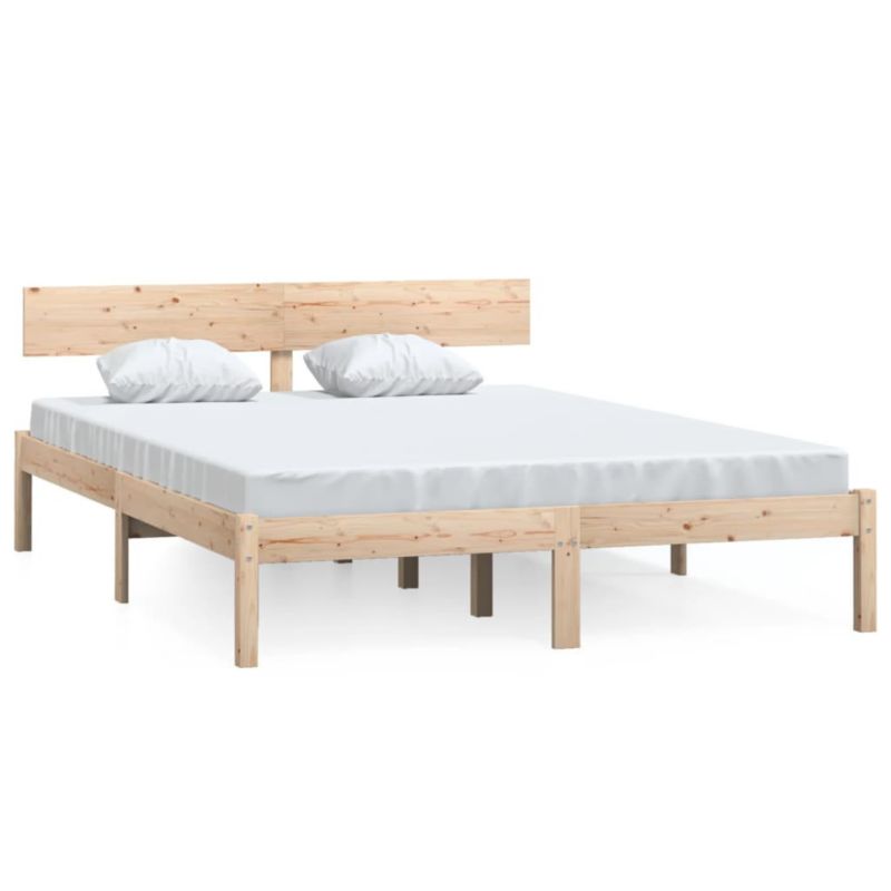 Łóżko drewniane WaszeMeble 140x200 cm brązowe WM-810147 1 szt.