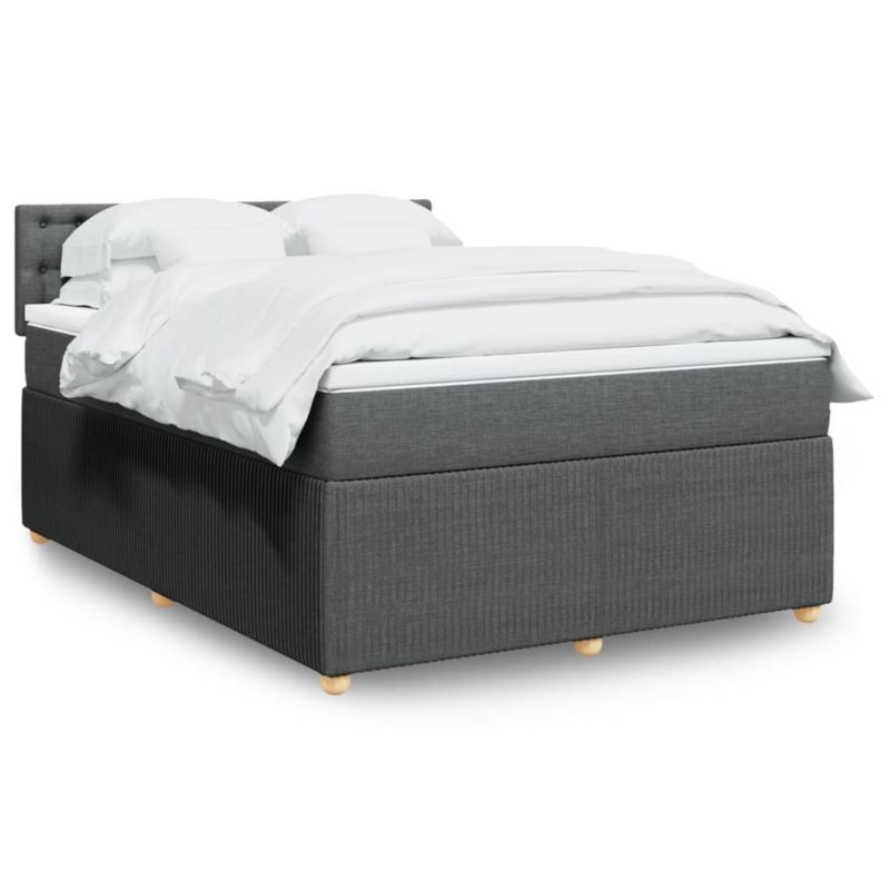 Łóżko kontynentalne WaszeMeble 140x190 cm ciemnoszara WM-3289766 1 szt.