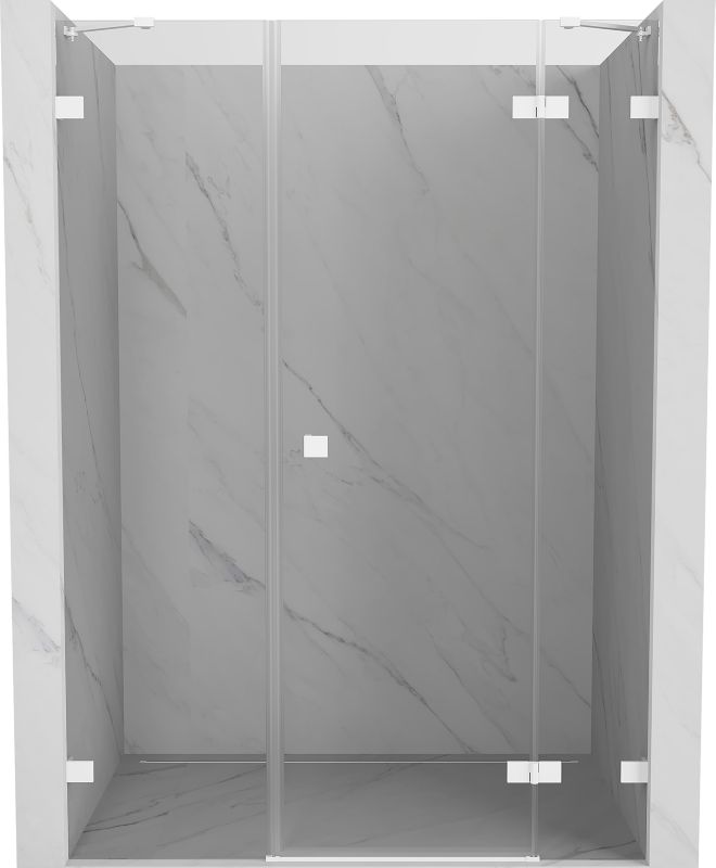 Drzwi prysznicowe uchylne Mexen Lunar białe 140 cm 1 szt.