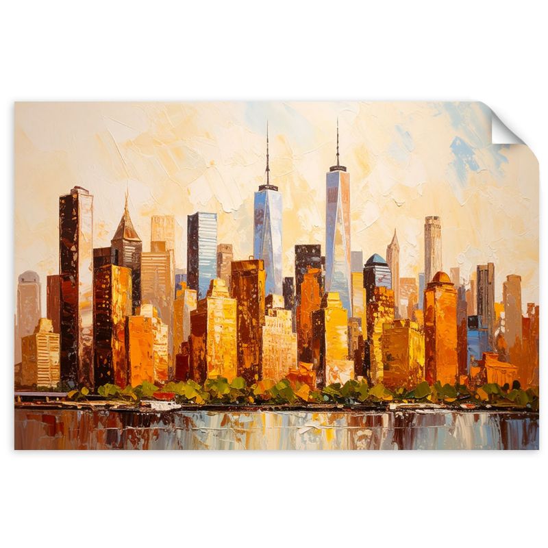 Naklejka na ścianę do salonu sypialni Feeby Panorama Nowy Jork Manhattan 130x90cm 1szt