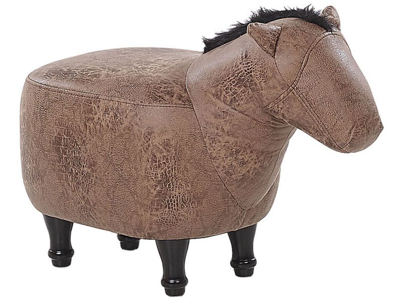 Pufa zwierzak ekoskóra brązowa Horse 1 szt.